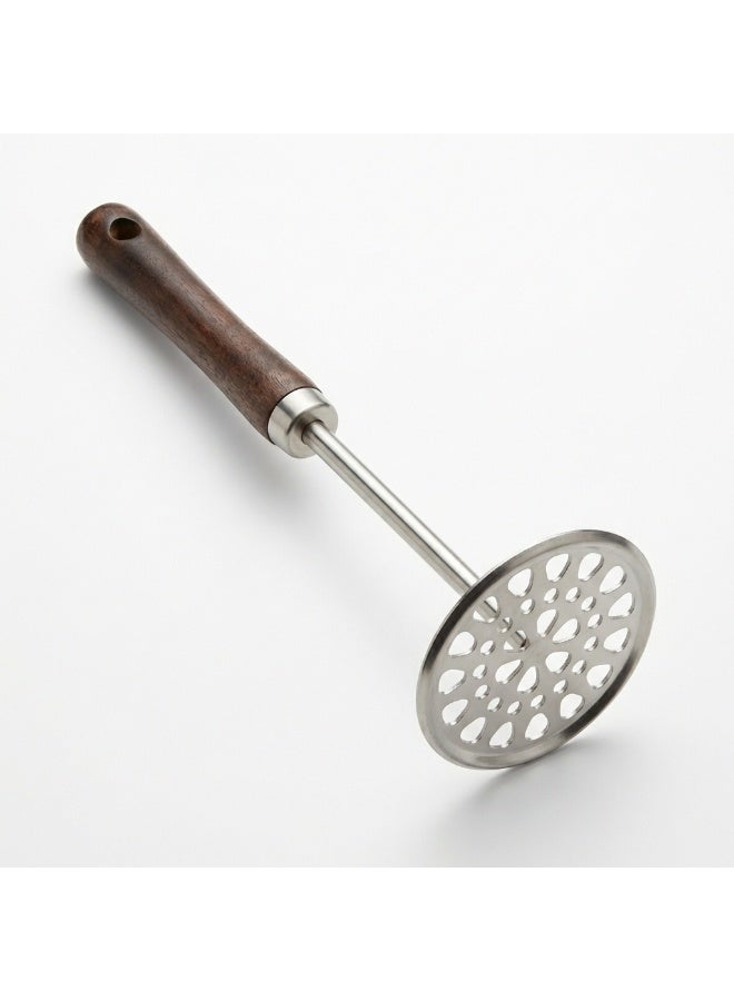 TASTRADE Stainless Steel Potato Masher with Wooden Handle - Heavy Duty Vegetable Masher & Baby Food Maker, Ergonomic Non-Slip Grip for Comfortable Use, Rust Resistant Durable Kitchen Gadget, Easy to Clean Dishwasher Safe, Perfect for Mashed Potatoes Guacamole Beans Fruits - Image 2